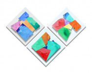 Divergent Slide triptych (1997)
Acrylics on board