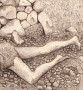 Cain (1977), pencil on paper, detail.