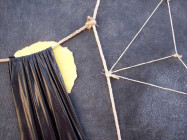 Abstract in Black (1986), mixed media, 87 x 87 cm. Detail.