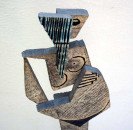 Maternity (1980)
Oil on engraved wood
68 x 15 x 3 cm
Detail.